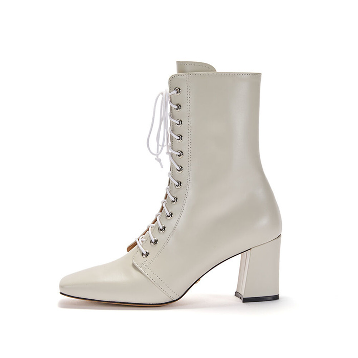 [Briana] 韓国☆IU着用☆Lace-up Half Boots_全2色