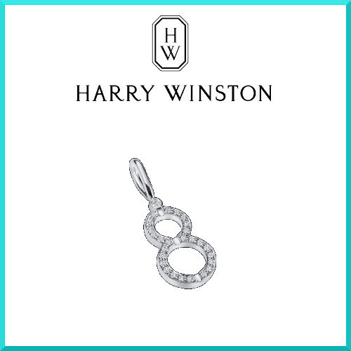 希少☆ HARRY WINSTON プラチナ&ダイヤモンド ループチャーム