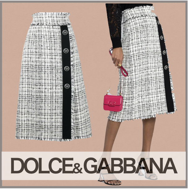 有名なブランド ★芸能人着用★【Dolce&Gabbana】ハイウエスト ツイードスカート スカート 有名なブランド ★芸能人着用★【Dolce&Gabbana】ハイウエスト ツイードスカート スカート