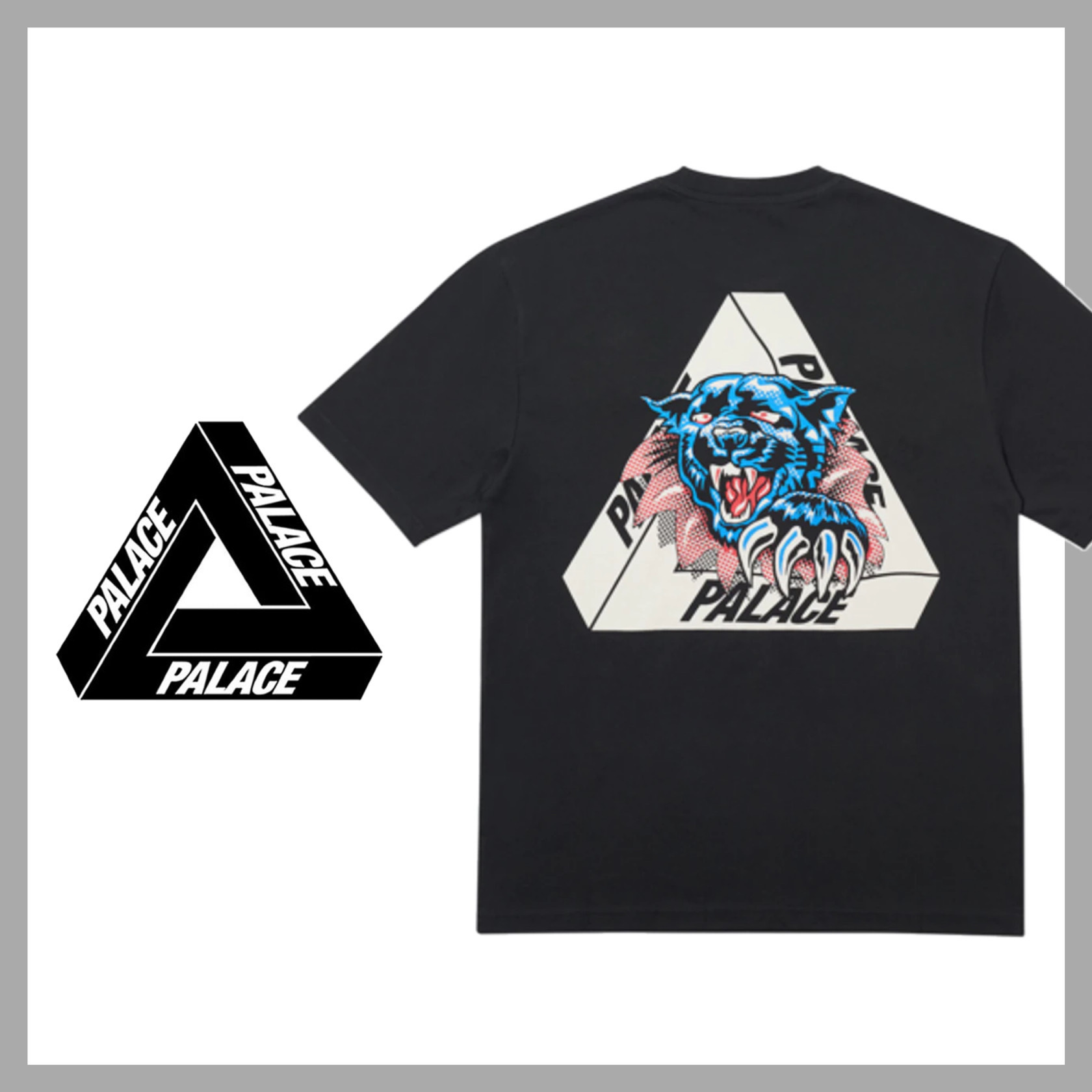 Palace Ripped Tシャツ ブラック