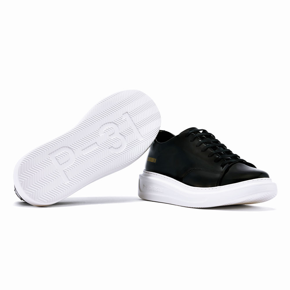 P-31]スニーカー販売量韓国1位☆OVERSOLE GOLDLABEL 黒 7CM (P