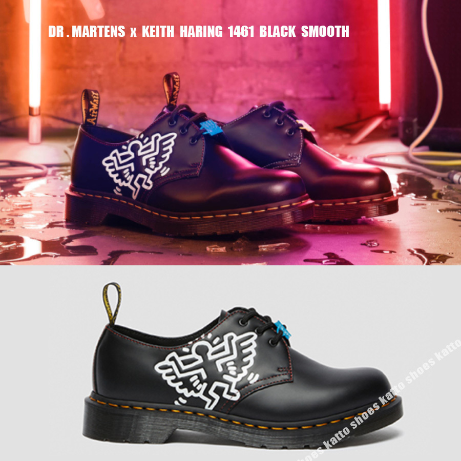 Dr Martens x KEITH HARING 1461 BLACK SMOOTH★コラボ★兼用