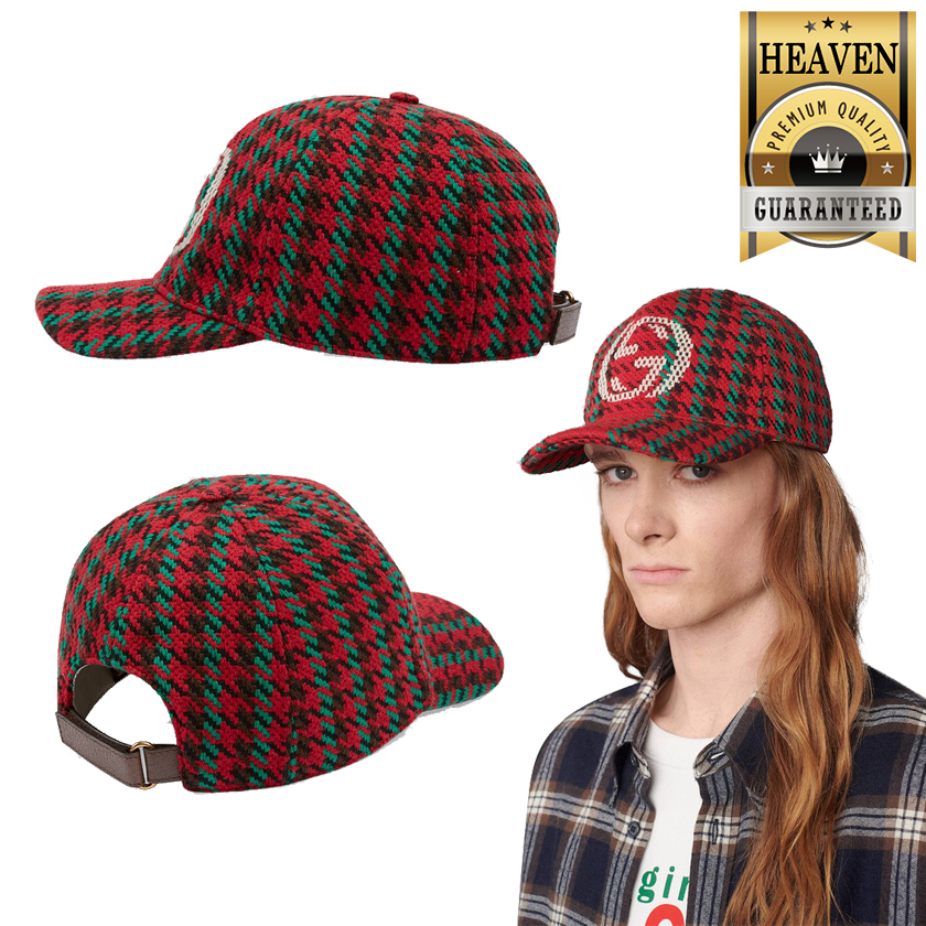 累積売上総額第１位【GUCCI】HOUNDSTOOTH BASEBALL HAT