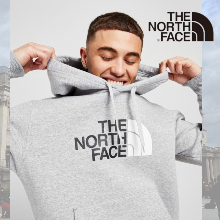 【英国限定】The North Face Logo Grey Overhead Hoodie
