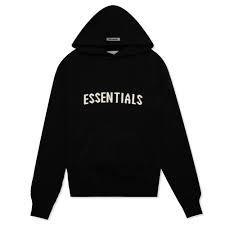 国内配送 FOG Fear Of God Essentials KNIT LOGO HOODIE BLACK