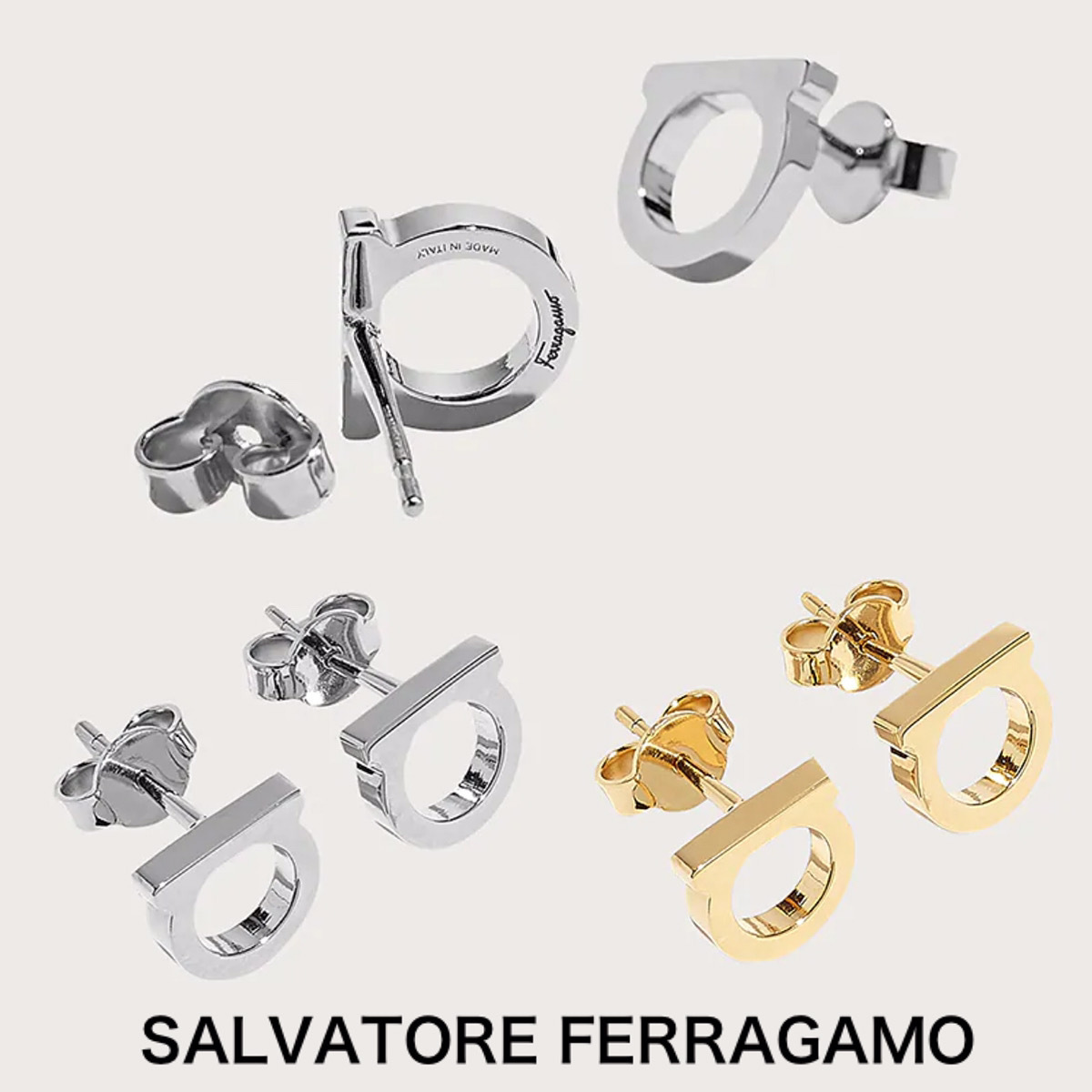 【Salvatore Ferragamo】人気★ガンチーニ★ピアス♪カラー2色