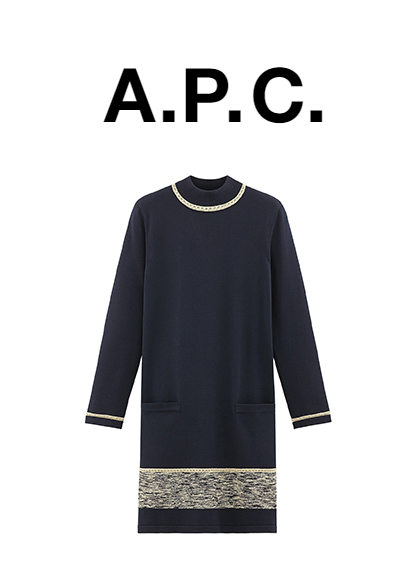 パリ発☆関税送料込【A.P.C.】メタライズ加工ワンピース Marit