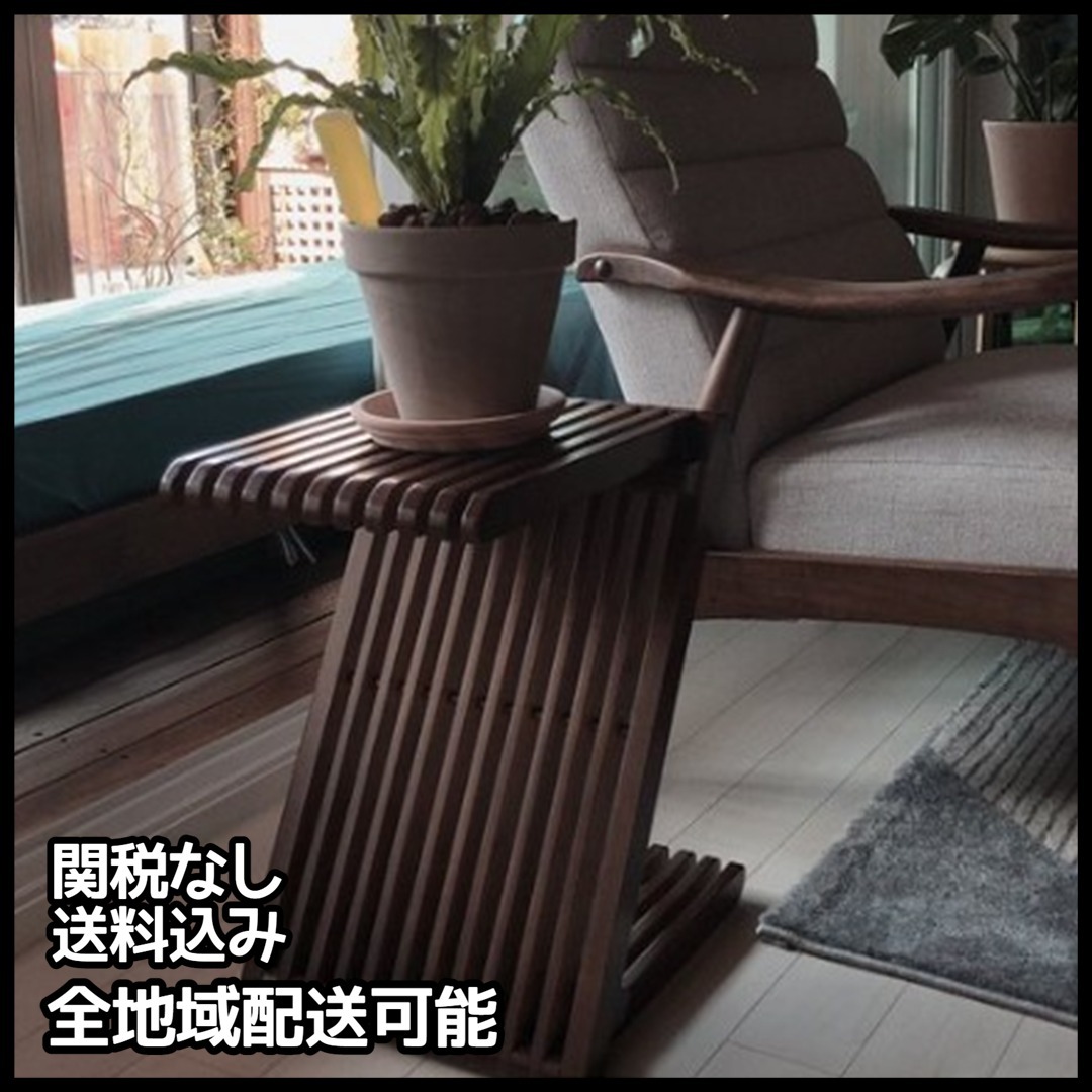[韓国人気] OnesPLACE ウッド 折り畳み式 サイド テーブル