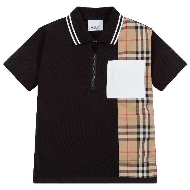 Burberry】パネル チェック ポロシャツ 大人もOK