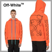 OFF-WHITE Abstract アロー スウェット パーカー オレンジ