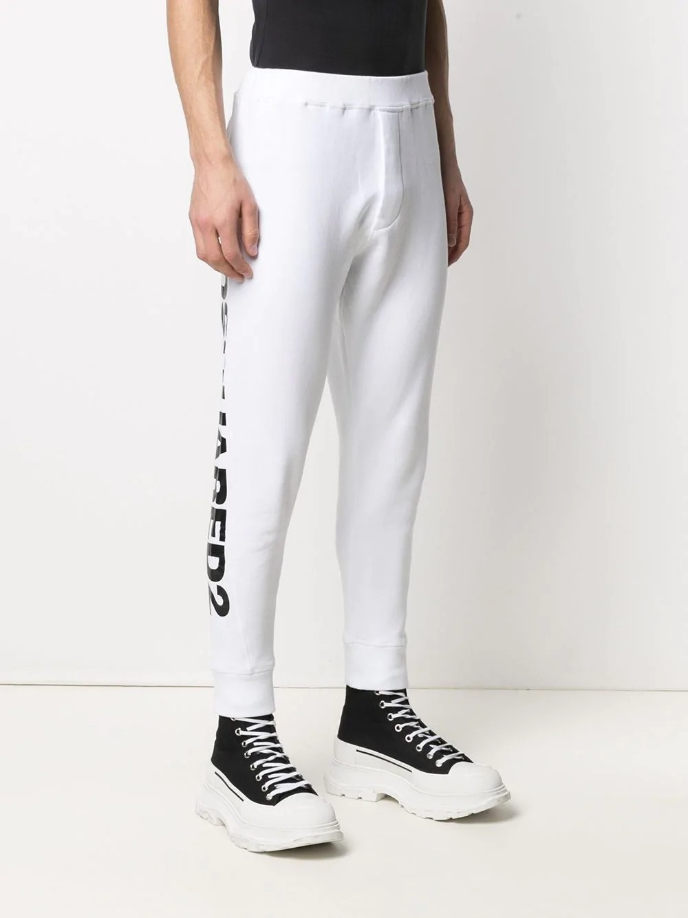 D SQUARED2 トラックパンツ・ジャージ 関税込み【D SQUARED2】ロゴ トラックパンツ ホワイト(5)