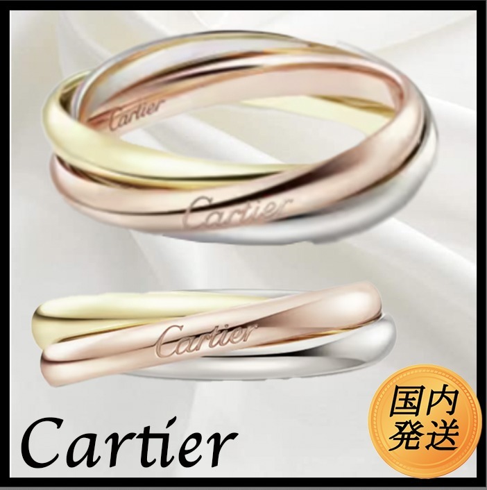 ギフトにも♪【国内発送★Cartier】トリニティ リング、SM