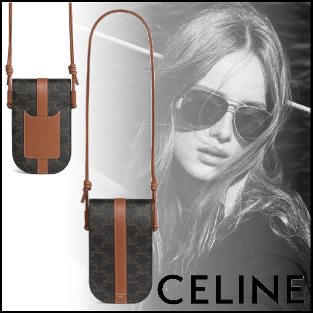 ブランドのギフト すぐお届け CELINE 21SS トリオンフキャンバス スマホ用 ポーチ iPhone・スマホケース ブランドのギフト すぐお届け CELINE 21SS トリオンフキャンバス スマホ用 ポーチ iPhone・スマホケース
