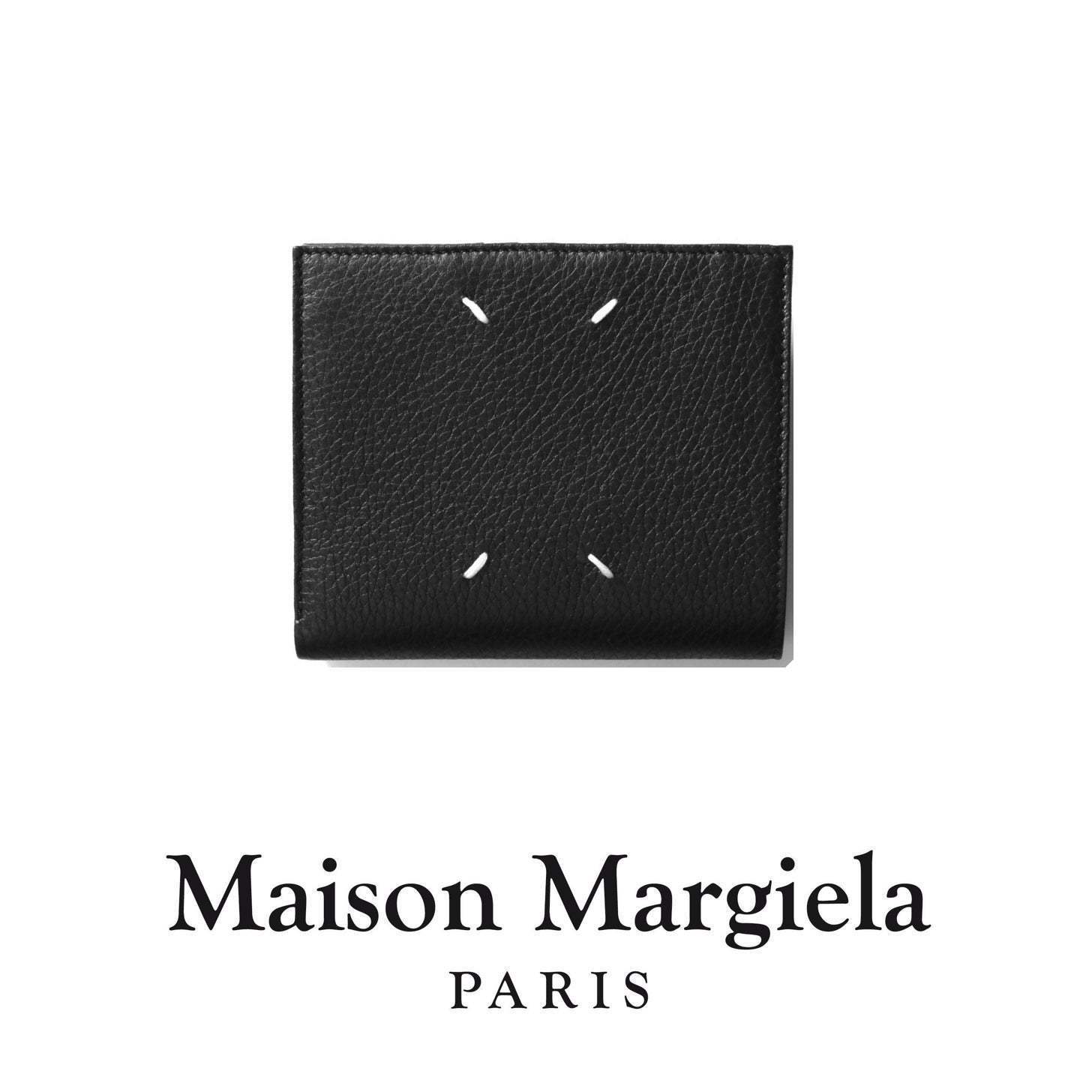 ★Maison Margiela★ メンズ ステッチ レザー 2つ折り財布