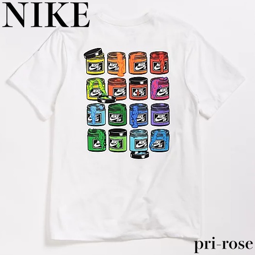 【関税.送料込】NIKE/ペイント缶 プリント 半袖 Tシャツ