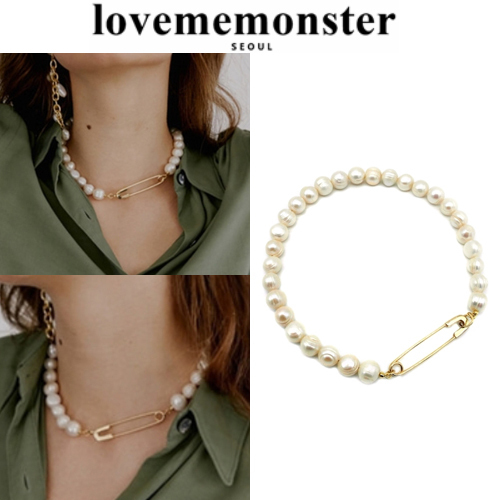 ★人氣★LOVE ME MONSTER★Clip & Pearl Necklace