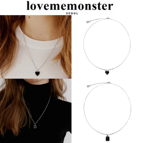★人氣★LOVE ME MONSTER★Black Onyx Charm Necklace