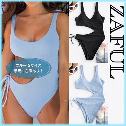 ZAFUL More Swimwear Street Style Plain Brazilian Swimwear