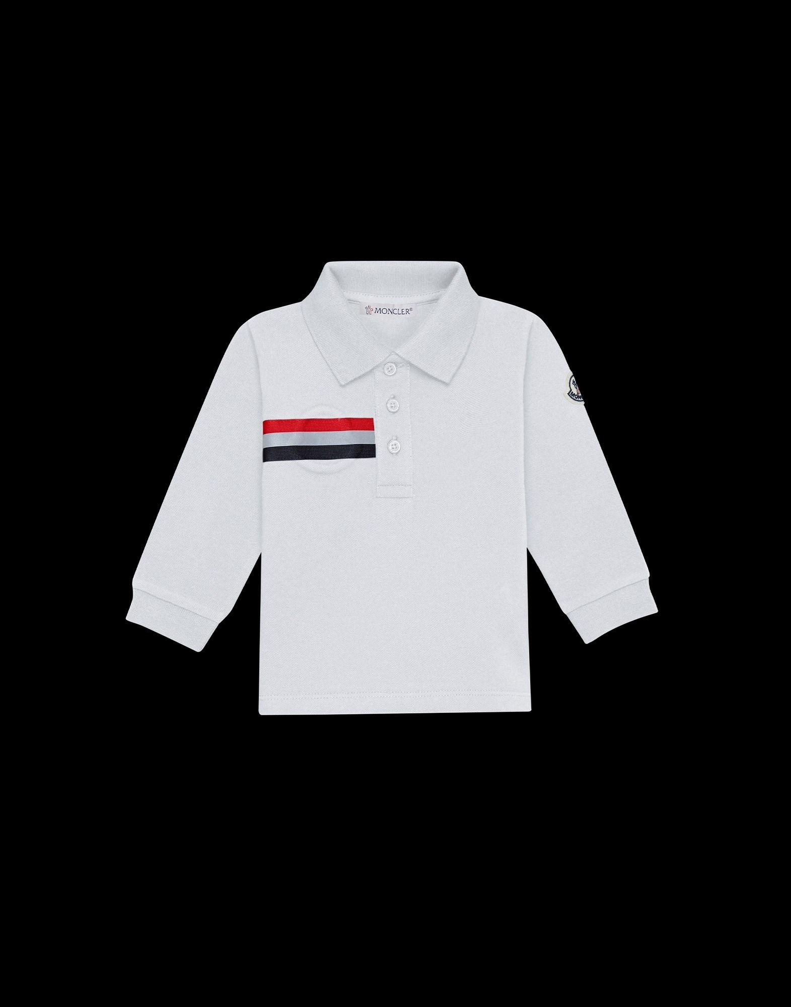 MONCLER2021/22秋冬新作BABY 長袖コットンピケポロシャツ/ 3M~3A 2色！MONCLER2021春夏新作BABY 長袖コットンポロシャツ/ 3M~3A