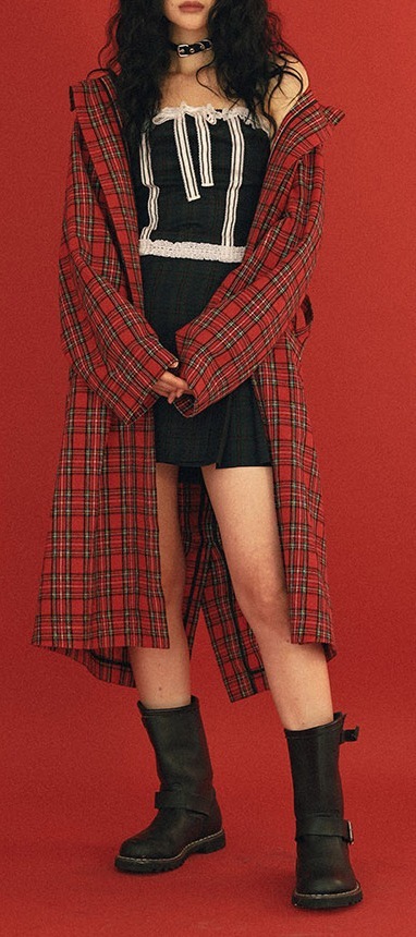 ☆人気☆【CLUT STUDIO】☆1 1 hell tartan check rob.e☆コート