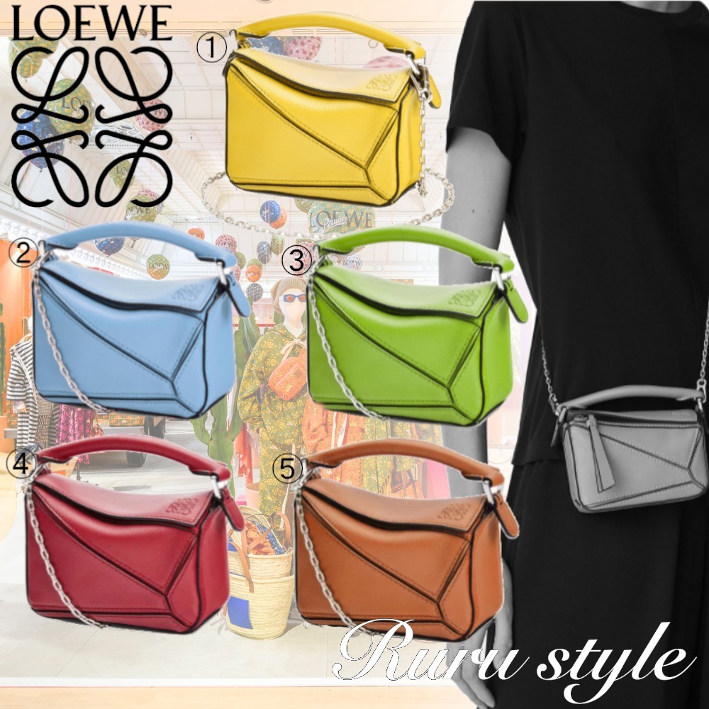 注目ショップ・ブランドのギフト 直営店★LOEWE カーフレザー / ハンドバッグ ナノ パズルバッグ ハンドバッグ 注目ショップ・ブランドのギフト 直営店★LOEWE カーフレザー / ハンドバッグ ナノ パズルバッグ ハンドバッグ