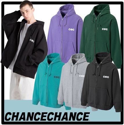 CHANCECHANCE Hoodies Unisex Street Style Logo Hoodies