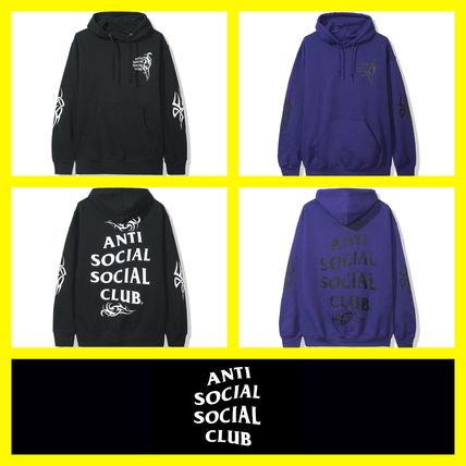 ANTI SOCIAL SOCIAL CLUB Hoodies Pullovers Unisex Street Style Long Sleeves Cotton Oversized