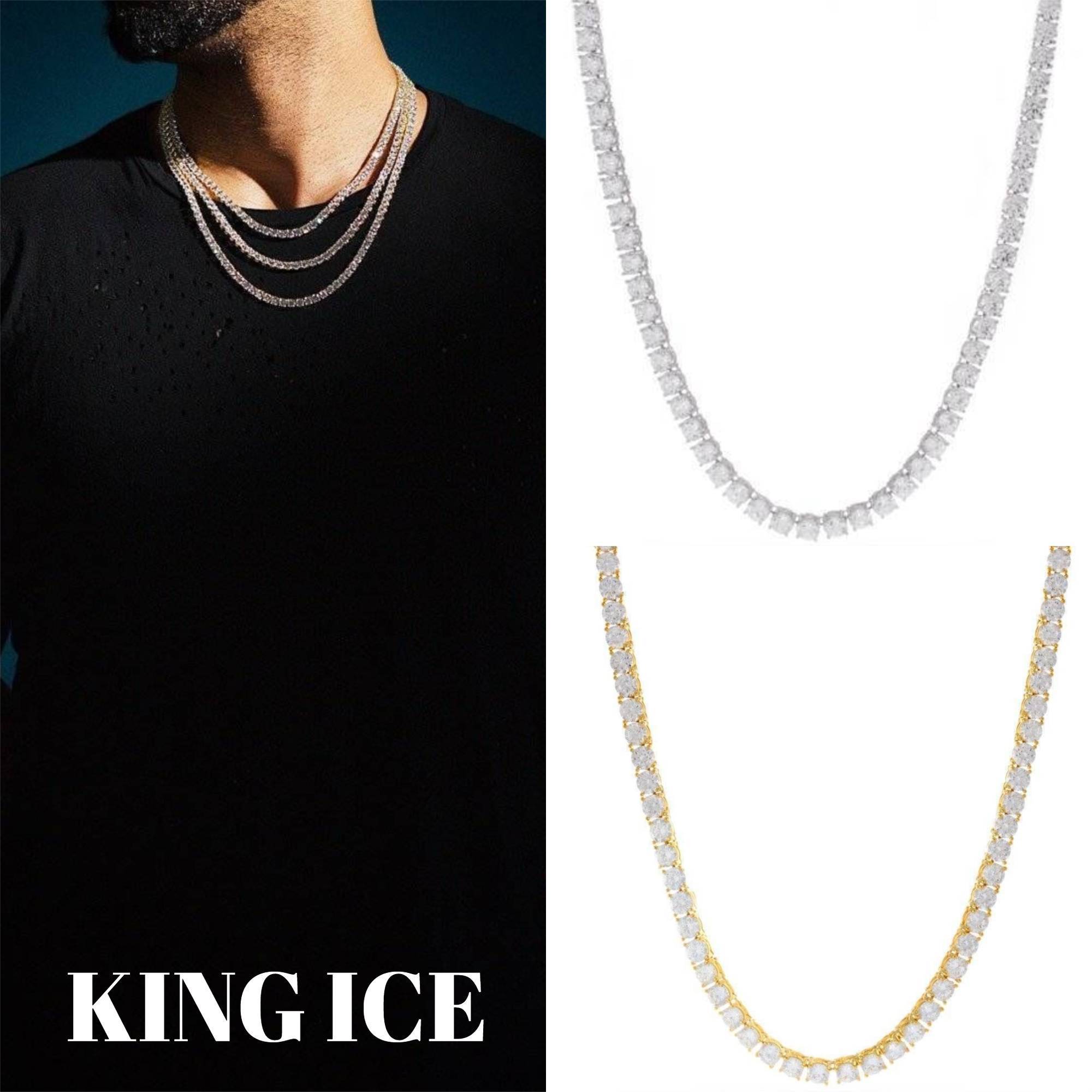 KINGICE】国内発送 4mm Single Row Tennis Chain ネックレス