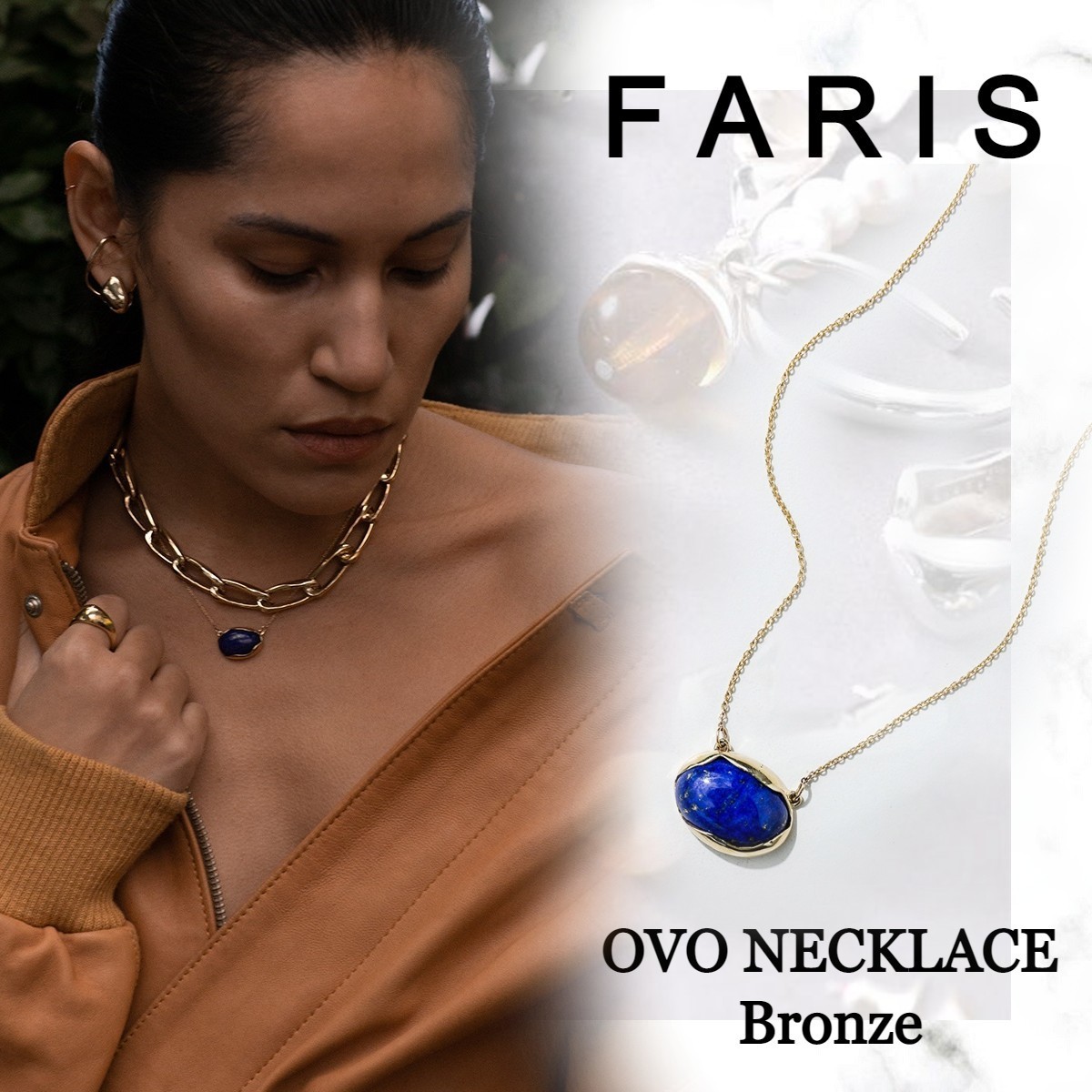 ●日本未入荷●【FARIS(ファリス)】OVOネックレス ブロンズ ネックレス・ペンダント ●日本未入荷●【FARIS(ファリス)】OVOネックレス ブロンズ ネックレス・ペンダント