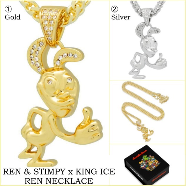 送料関税込【REN & STIMPY x KING ICE】REN NECKLACE ☆国内発送