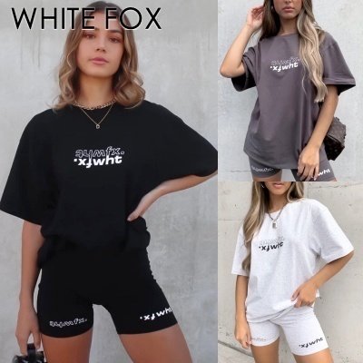 品質が FOX WHITE ロゴ入りオーバーサイズTシャツ ★送料関税込★ 3色 Tシャツ・カットソー 品質が FOX WHITE ロゴ入りオーバーサイズTシャツ ★送料関税込★ 3色 Tシャツ・カットソー