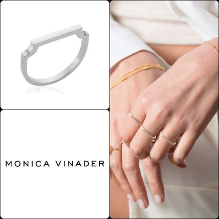 Monica Vinader 指輪・リング 【MONICA VINADER】シルバー Signature Thin リング