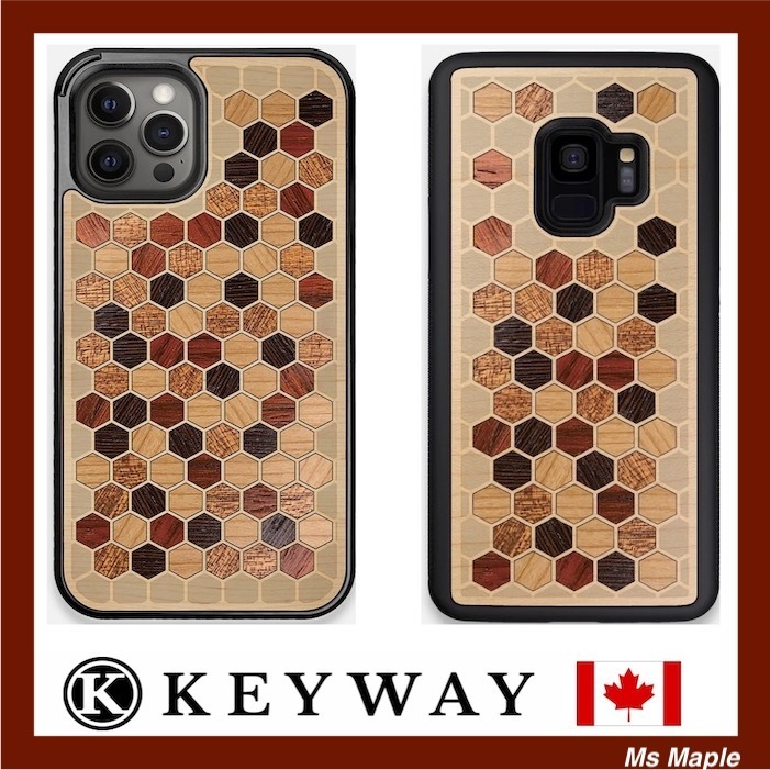 色々な木材を使用したケース【KEYWAY】Cellular iPhone全機種