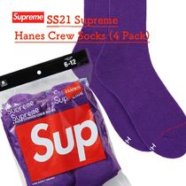 Supreme Hanes Crew Socks (4 Pack) - ヘインズ ソックス 紫