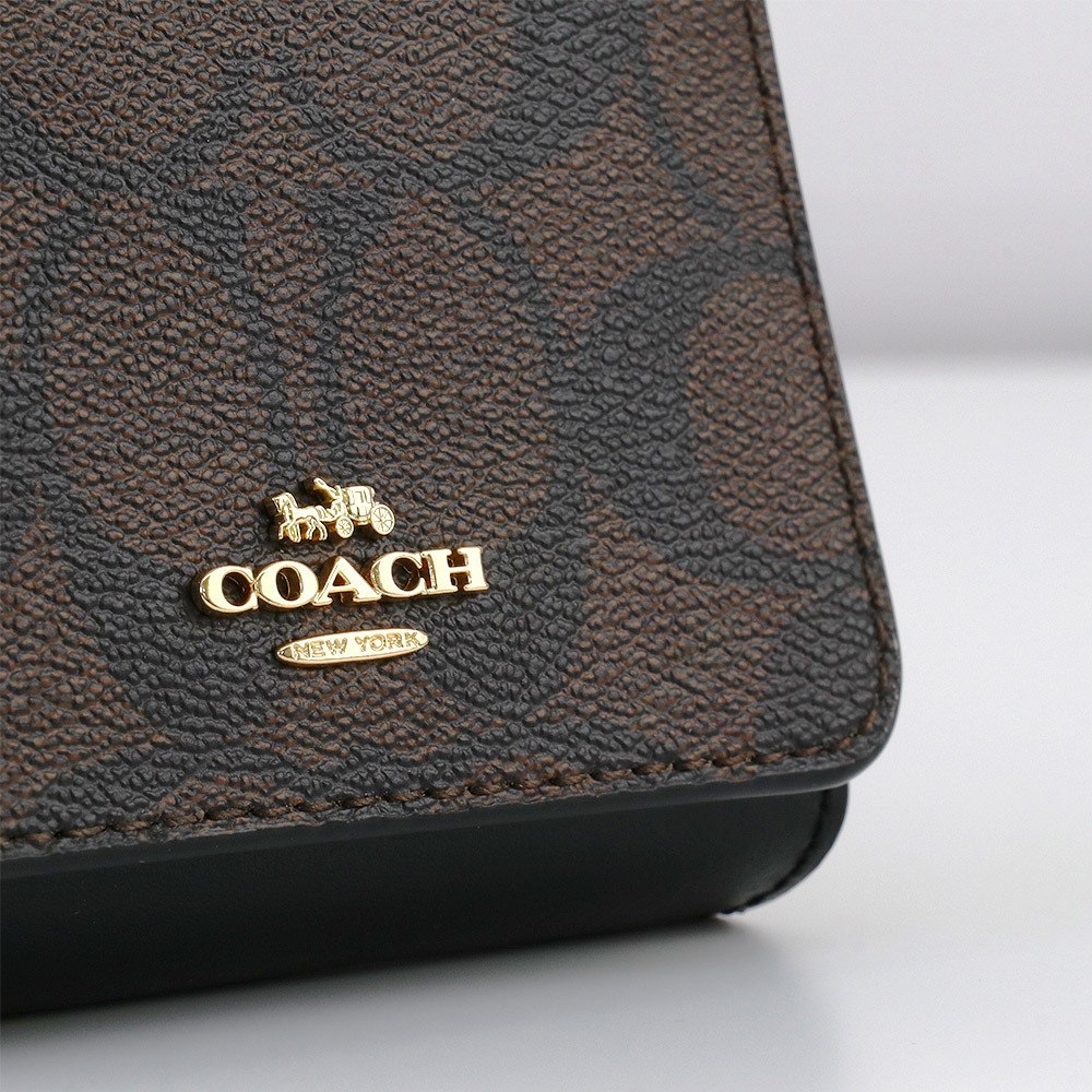 Coach 折りたたみ財布 【国内即発】 COACH 三つ折り財布 7331 シグネチャー ミニ財布(5)