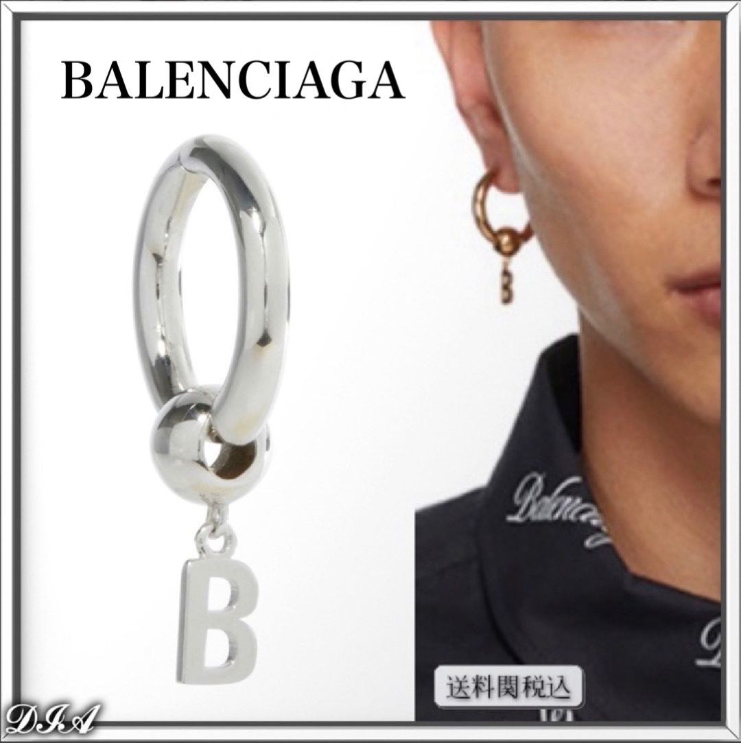 BALENCIAGA フォース B スターリングシルバー シングルピアス