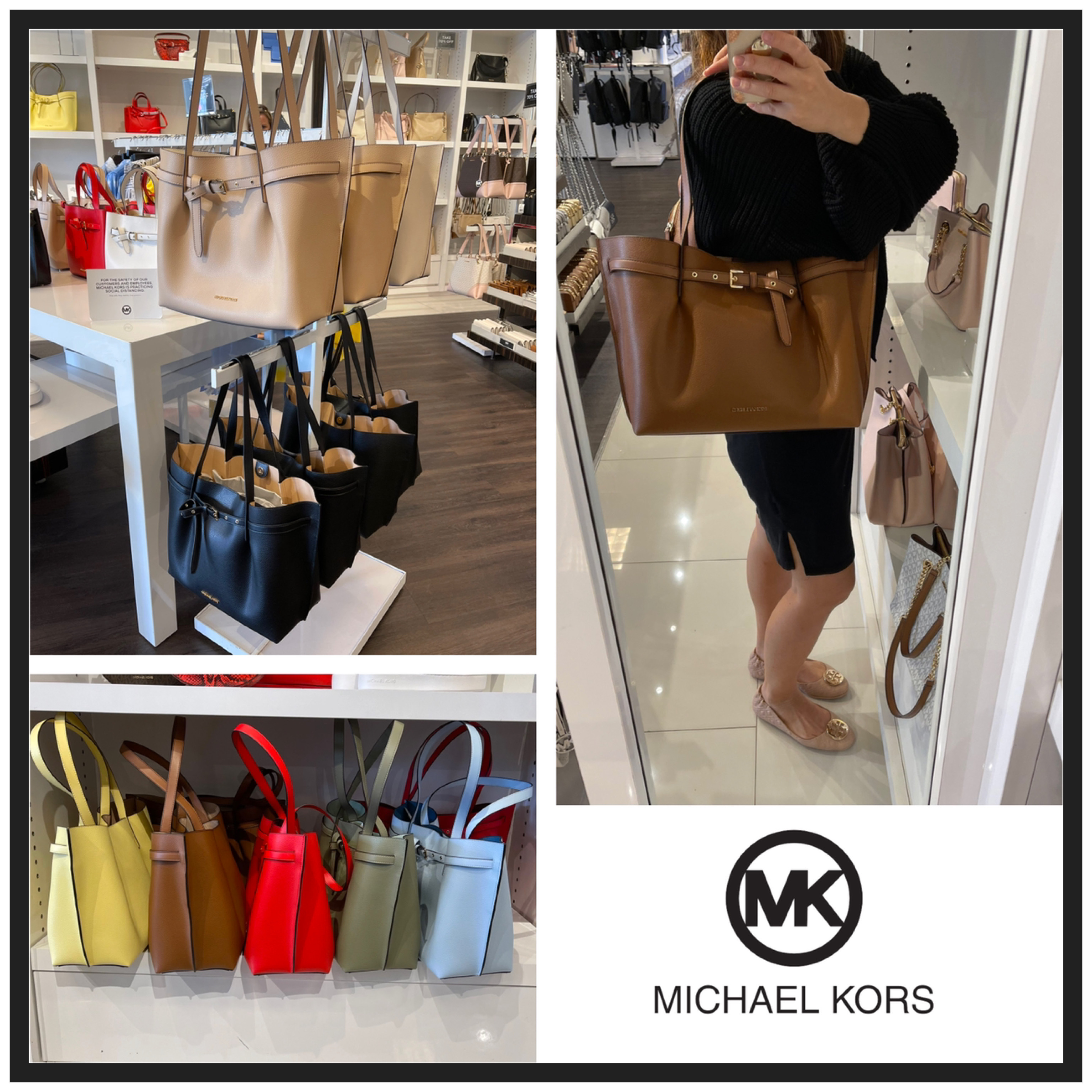 オフィスカジュアル【美品】マイケルコース MICHAEL KORS バッグ トートバッグ エミリア