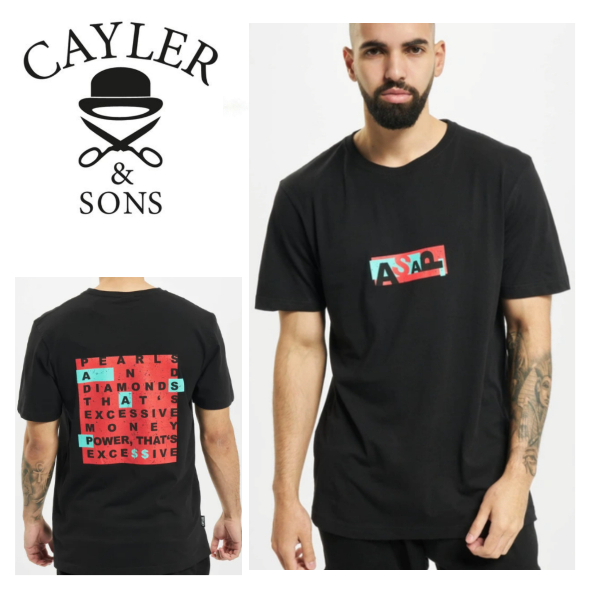 SALE★Wl Excessive Life T-Shirt【送込Cayler&Sons】文字★黒
