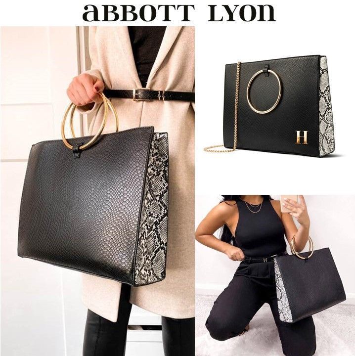 個性派/人気♪Abbott Lyon♪Grand Jet Black Moda ハンドバッグ ハンドバッグ 個性派/人気♪Abbott Lyon♪Grand Jet Black Moda ハンドバッグ ハンドバッグ