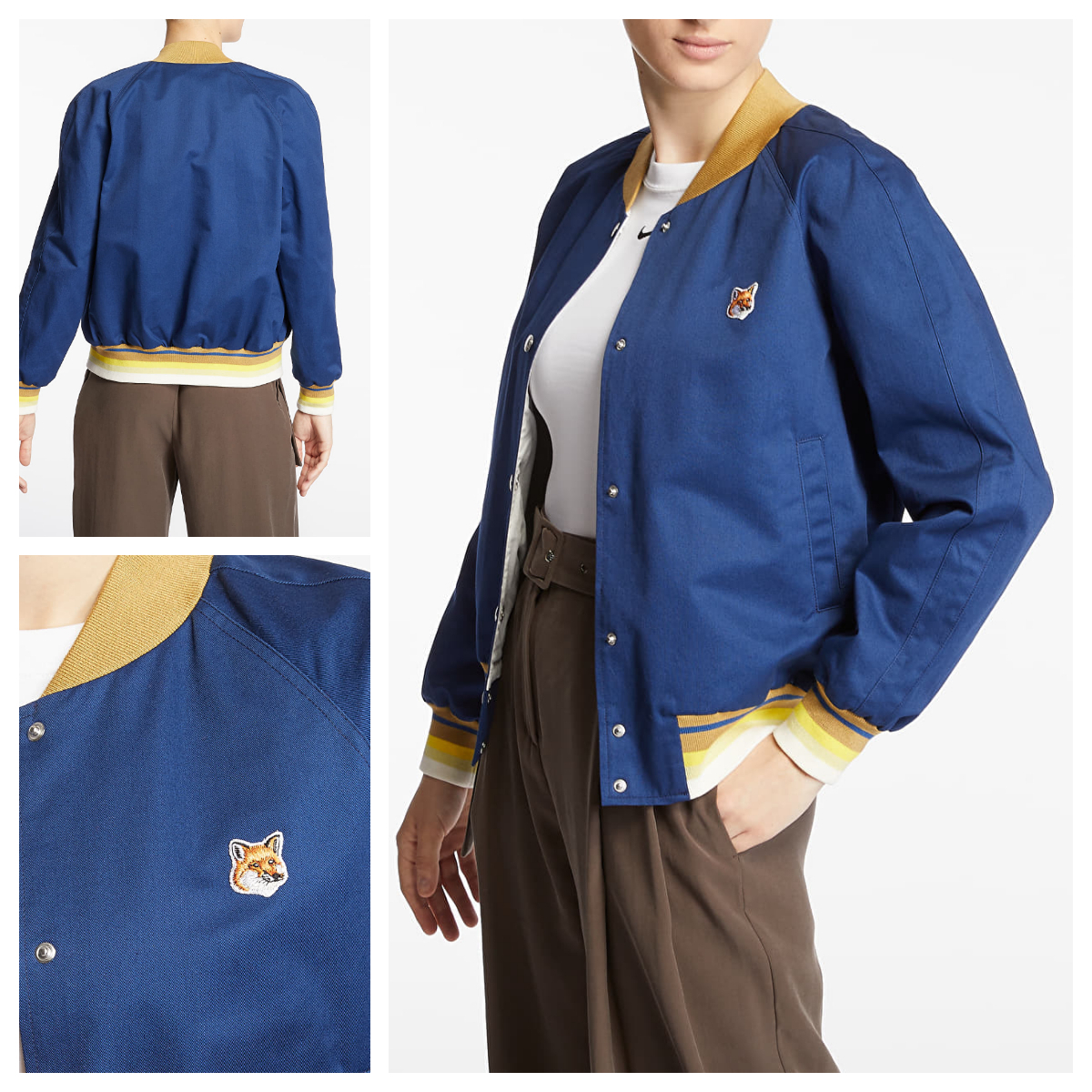 テディジャケット/ボンバー FOXヘッドパッチ ☆ MAISON KITSUNE