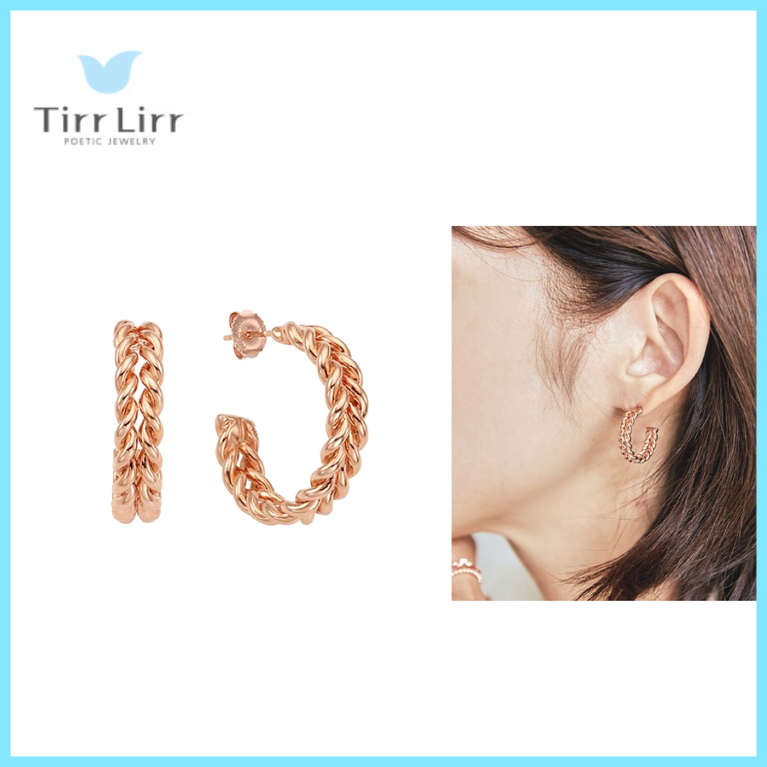 ☆Tirr Lirr☆Cross note hoop Earrings ピアス