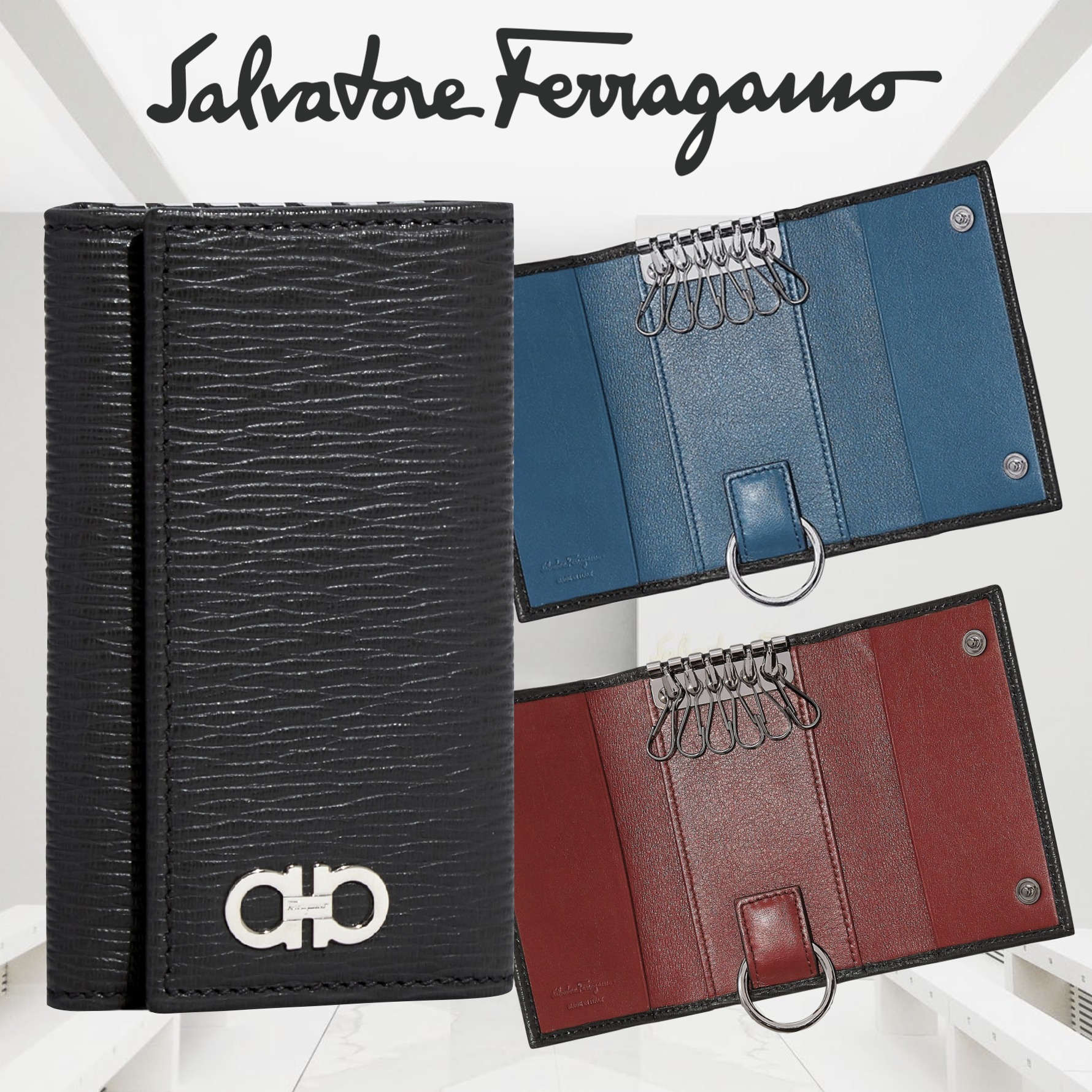 すぐ届く☆【Salvatore Ferragamo】ガンチー二☆キーケース