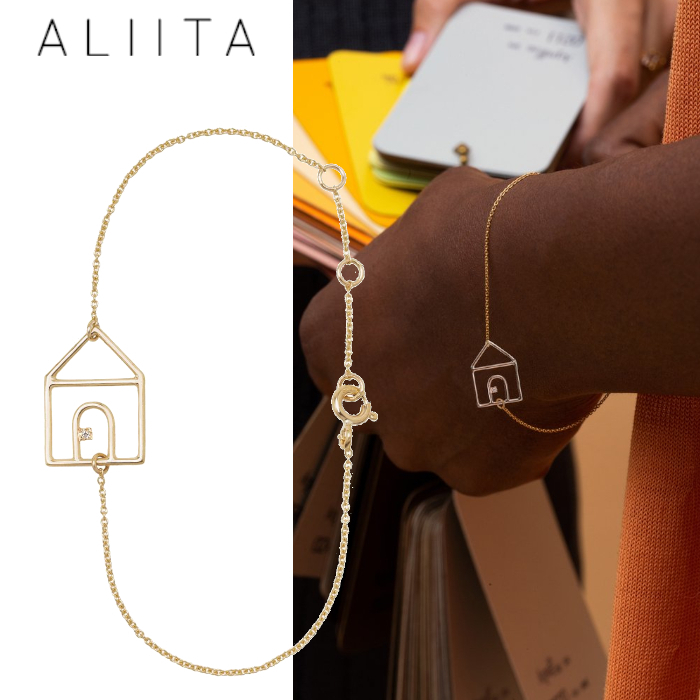 【ALIITA】CASITA BRILLANTE BRACELET 9KT YELLOW GOLD ハウス ブレスレット 【ALIITA】CASITA BRILLANTE BRACELET 9KT YELLOW GOLD ハウス ブレスレット