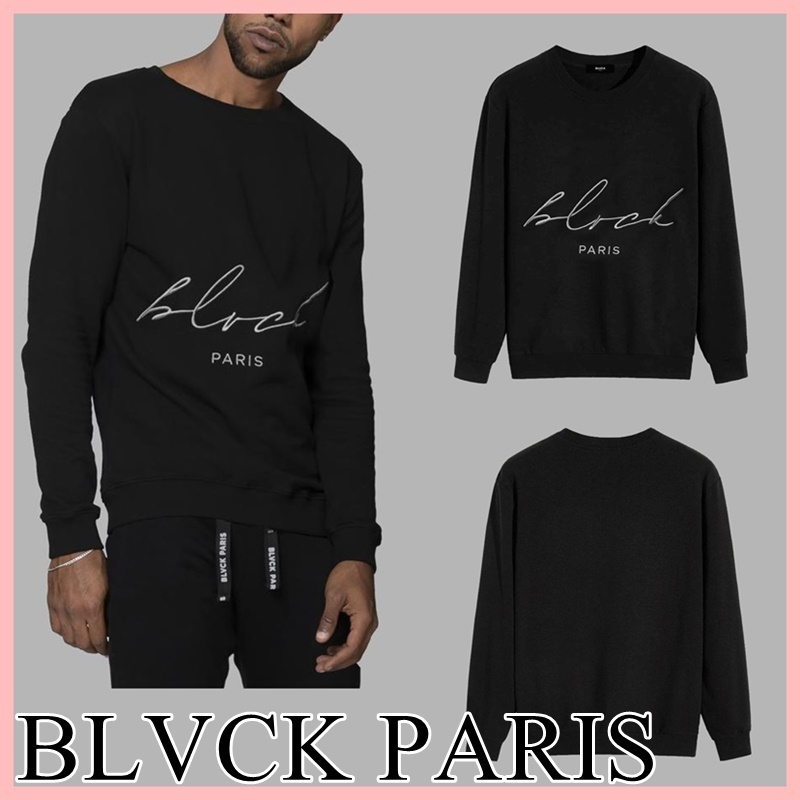 BLVCK PARIS シグネチャー スウェット 長袖 ロゴ black 送料込み
