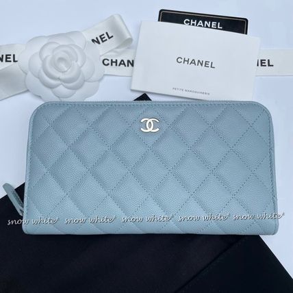 ブルー(青)系 CHANEL(シャネル) 長財布(レディース) - 海外通販のBUYMA