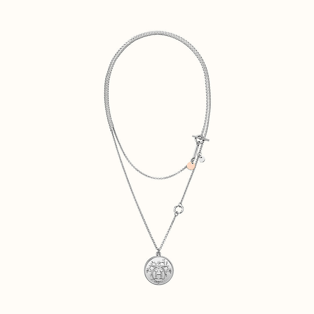 HERMES ロングネックレス エクスリブリスMM《Ex-Libris MM