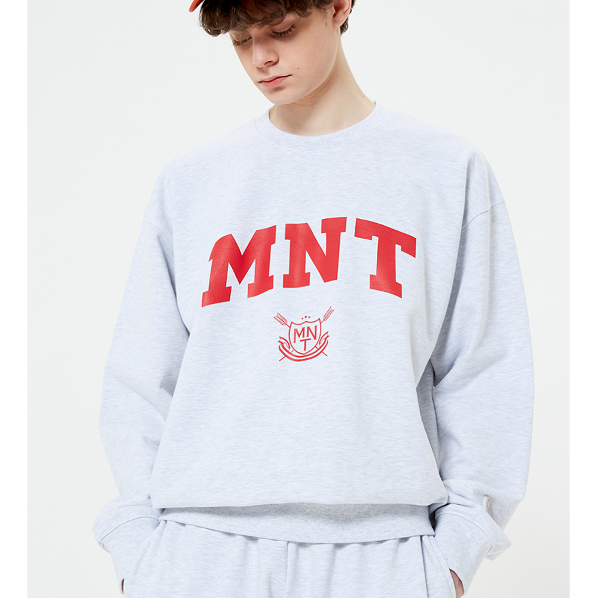 ★MAINBOOTH★Varsity MNT Heavy Sweatshirt(BRICK)★正規品 ☆MAINBOOTH☆Varsity MNT Heavy Sweatshirt(1%MELANGE)☆正規品