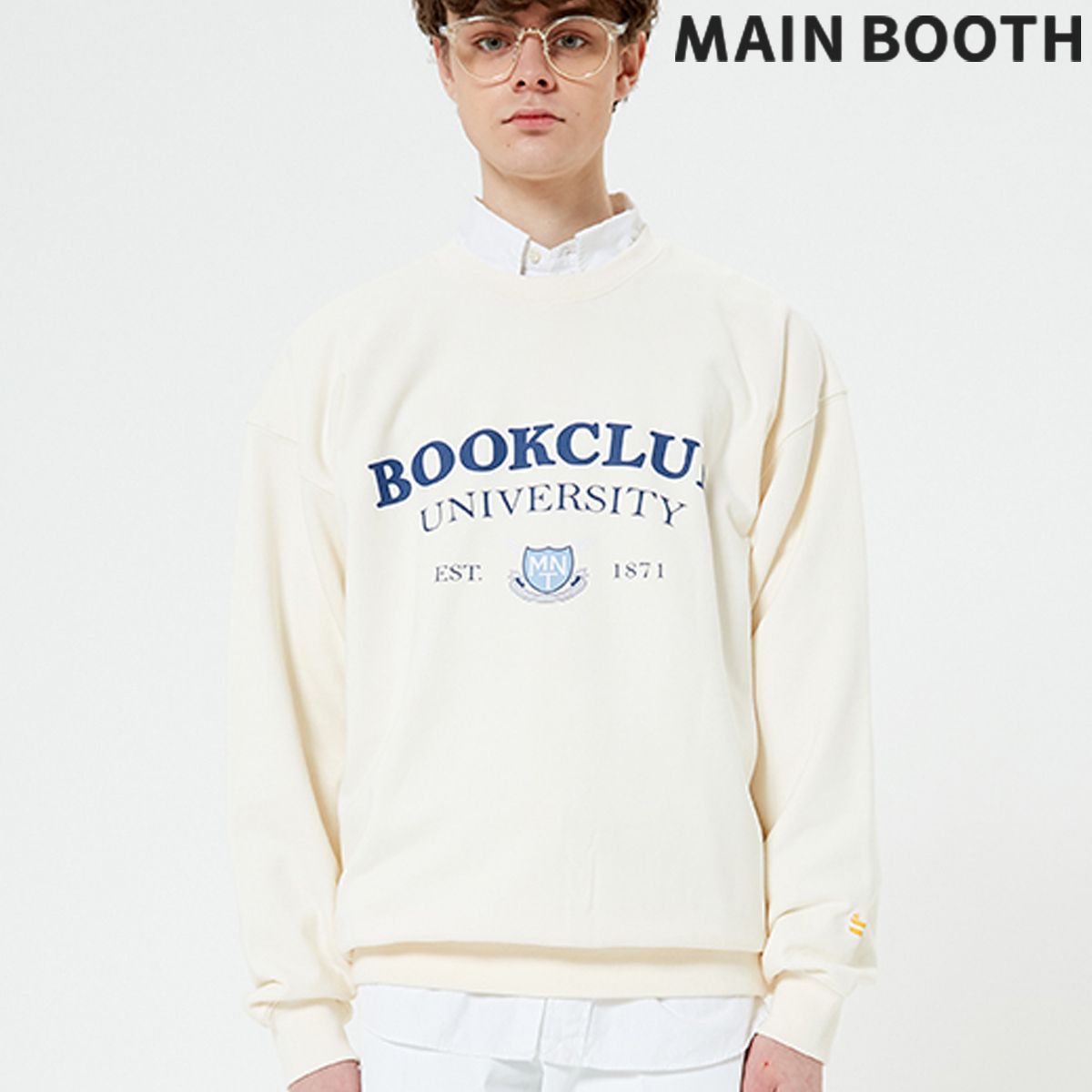 ★MAINBOOTH★Book Club Sweatshirt(CREAM)★正規品/直送料込