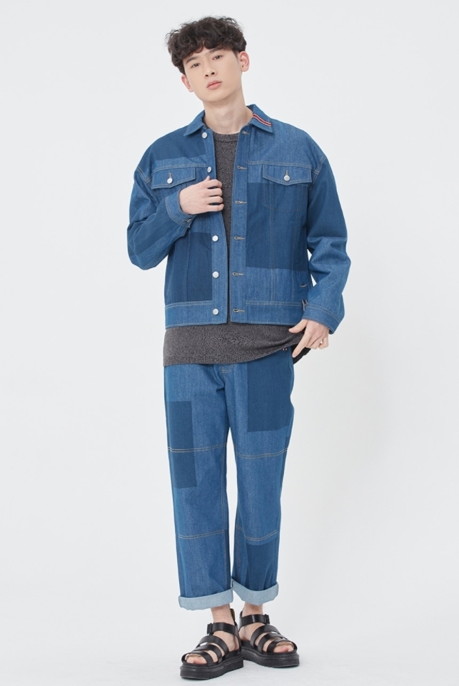 ROMANTIC CROWN☆Unisex☆STITCH DENIM JACKET