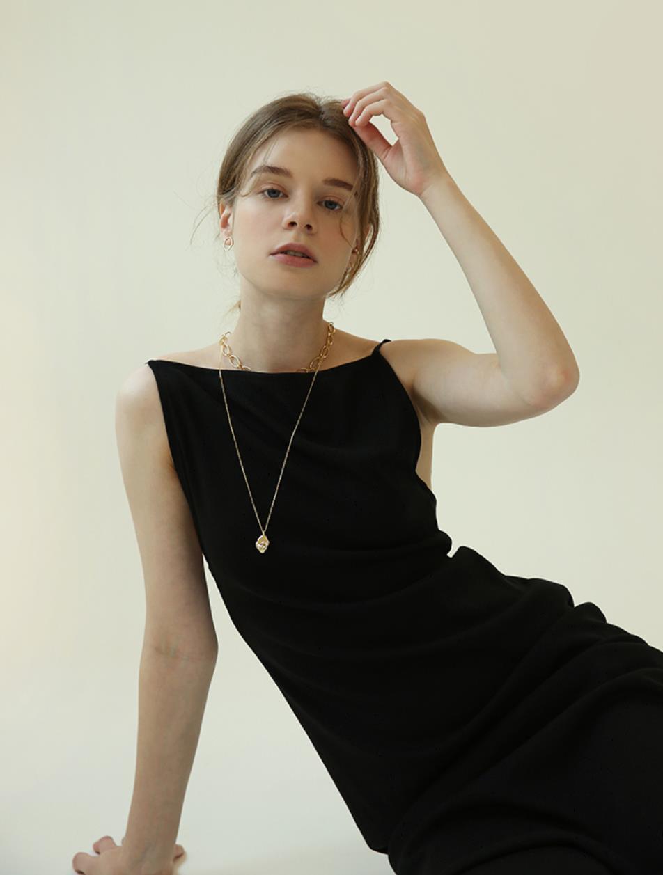 韓国発【LAZY DAWN】big rock necklace N008/追跡付 (LAZY DAWN